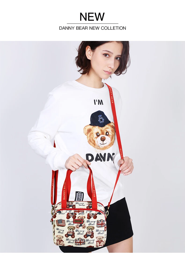 Danny Bear СЕРИЯ сумка на плечо Женская тканевая сумка Vogue DBWB7115048-179W