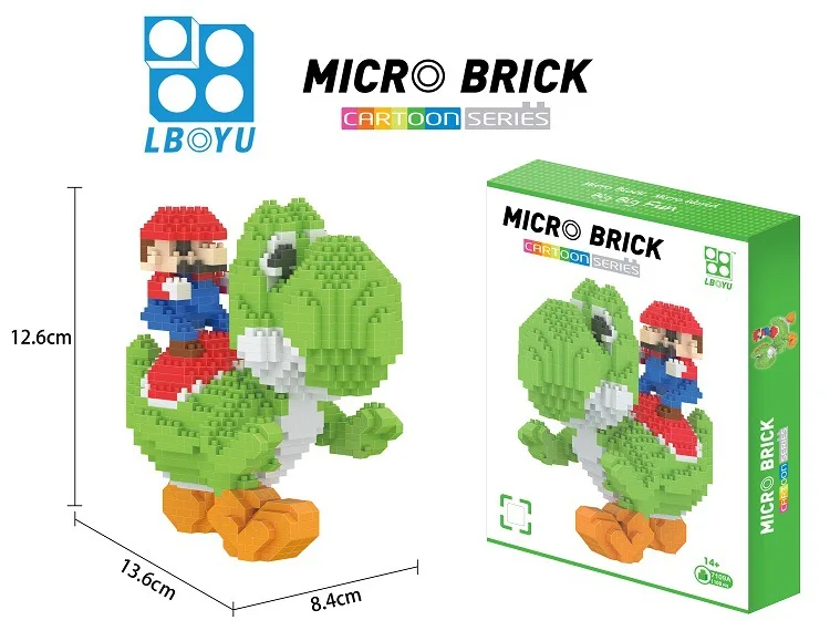 Классическая игра super mario bros Рисунок микро алмазный строительный блок пчела Wario Yoshi Waluigi Luigi jeweldoes Кирпичи игрушки для подарков - Цвет: 7109A with box