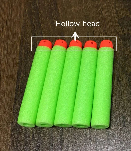 7.2cmEVA Elite Hollow Head Toy Gun Soft Missile Accessories Foam Soft Head Bullet General Type Have Four Colors Are Available