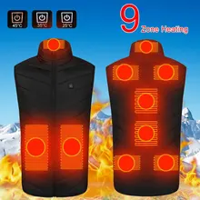 9 Zones Heating Vest Jacket Tactical Men's Warm Jacket Winter Thermal Self Heated Vest For Winter Hunting Fishing