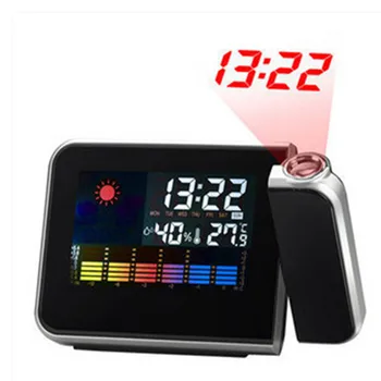 

Digital Projection LED Alarm Clock Weather Thermometer Snooze Backlight