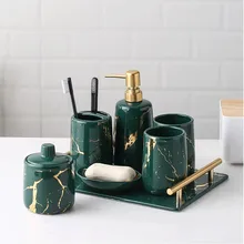 Набор сантехники для ванной комнаты, имитация керамических инструментов для мытья бутылки, чашка для полоскания рта, мыло, держатель для зубной щетки, предметы домашнего обихода