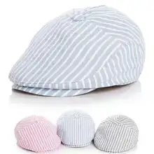 Берет для маленьких мальчиков и девочек, хлопковая кепка плюща, полосатая шапка для малышей, весна-осень, реквизит для фотосъемки
