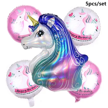 

5pcs/pack Unicorn Party Balloons Engagement Wedding Baby Shower Birthday Party Decor Foil Balloon Unicorn Balloon Party Supplies
