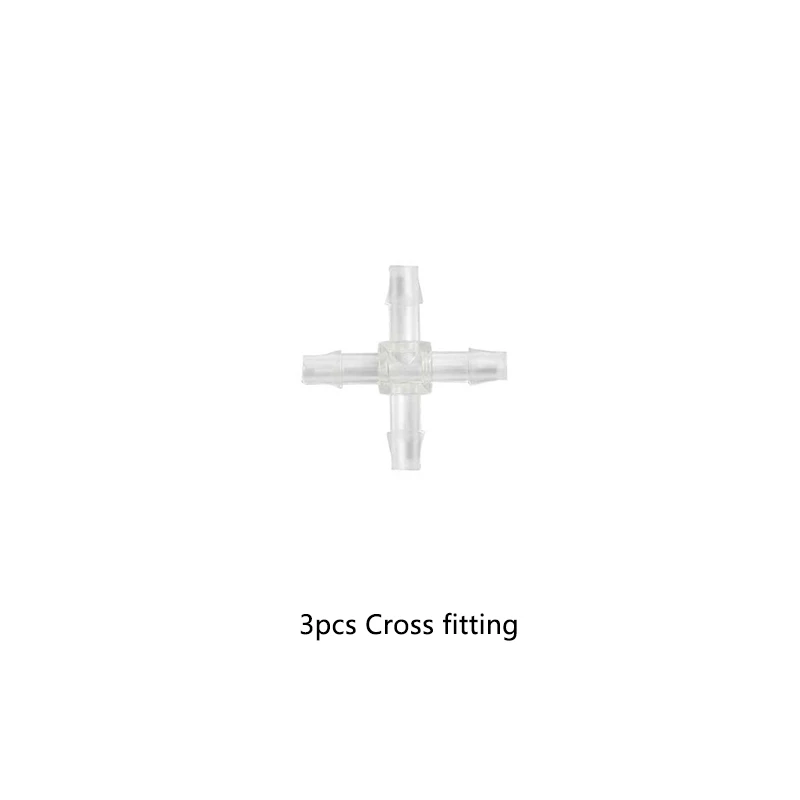 3pcs Cross fitting Автоматическое устройство орошения аксессуары футболка затычка с крестом Разъем воды рукавный фильтр капельная стрелка - Цвет: 3pcs Cross fitting