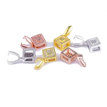 

10pcs pendant Fastener Hook Clasps Clamp Pinch Clip Bails For DIY Crystal Pearls necklace Jewelry Accessories Making JC12