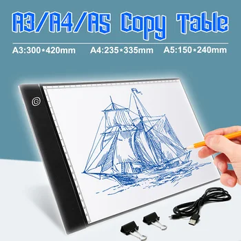 

A3 A4 A5 LED Drawing Tablet Digital Graphics Pad USB LED Light Box Copy Board Electronic Art Graphic Painting Writing Table