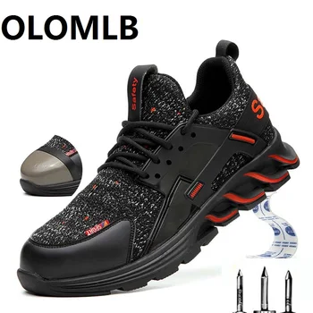 

New Work Shoes Men's women Outdoor light Breathable Safety Sneakers Boots Steel Toe Anti Smashing Anti-stab Safety Shoes