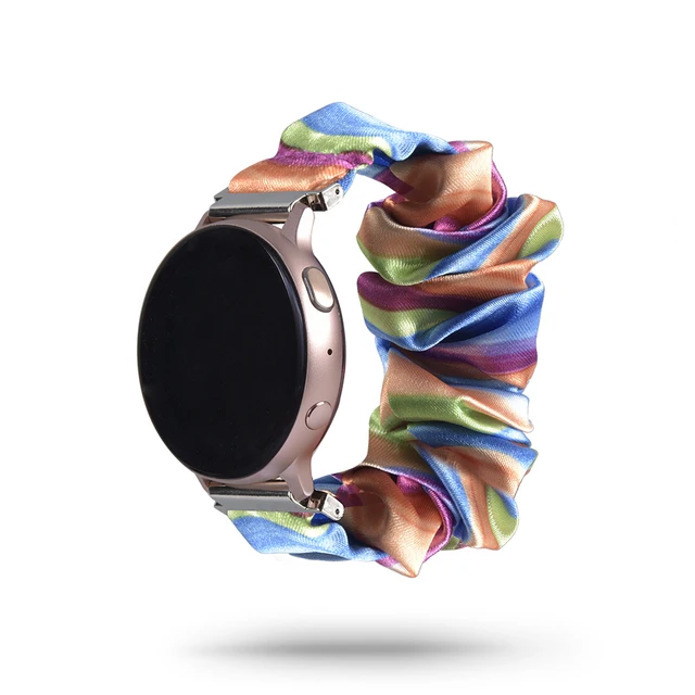 Scrunchies Elastic Watch band 20mm 22mm For samsung galaxy watch 3 41mm 45mm For huawei watch GT2 Pro bracelet For Amazfit Bip 2