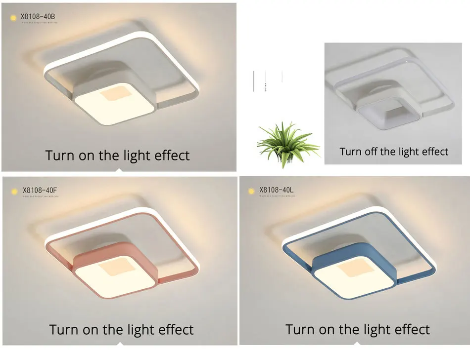 Современный светодиодный потолочный светильник для спальни, кухни, поверхностный светильник, белый, розовый, голубой каркас, дистанционный светильник, светильник, люстры