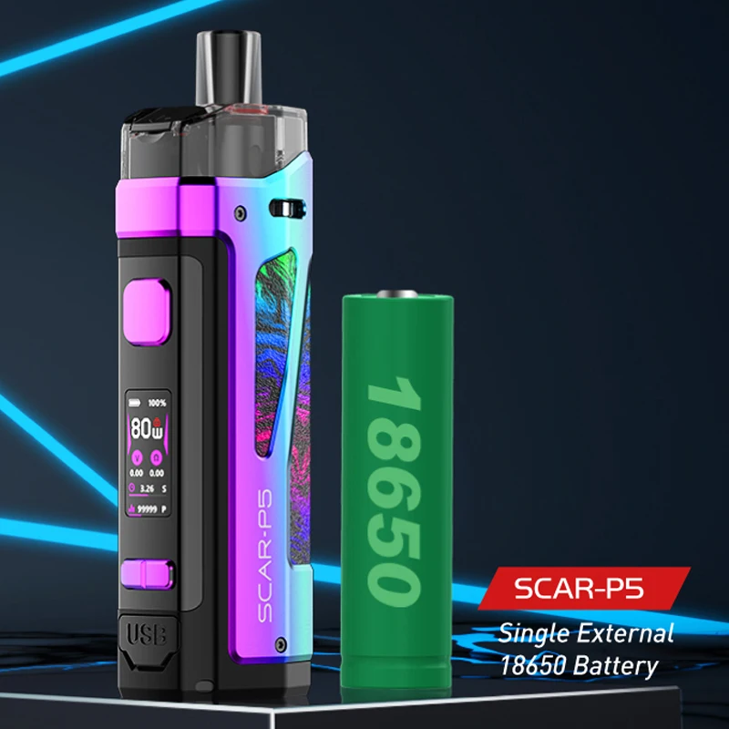 Электронная сигарета SMOK SCAR P5 Pod с одной батареей 18650 и емкостью 5 мл|Системы