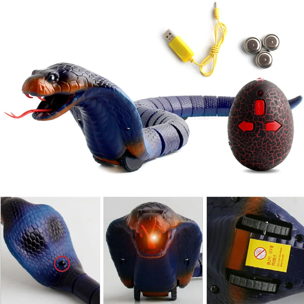 

Simulation Snake Gadgets Infrared Remote Control Funny Halloween For Kids Animal Wireless Toy Practical Plastic Novelty