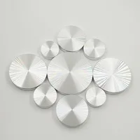 4ชิ้น/ล็อต10มม.หนาอลูมิเนียมวงกลมแก้วอะแดปเตอร์ชาตารางกาแฟแก้วกระจกด้านบนตารางtop Discฮาร์ดแวร์ 6