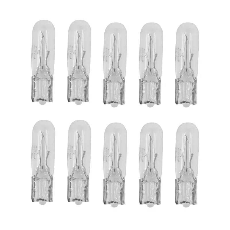 

10pcs T5Blister Halogen Bulb Car Instrument Panel Lamp Auto Wedge Dashboard Lamp 1.2W 12V Light Source Car-styling