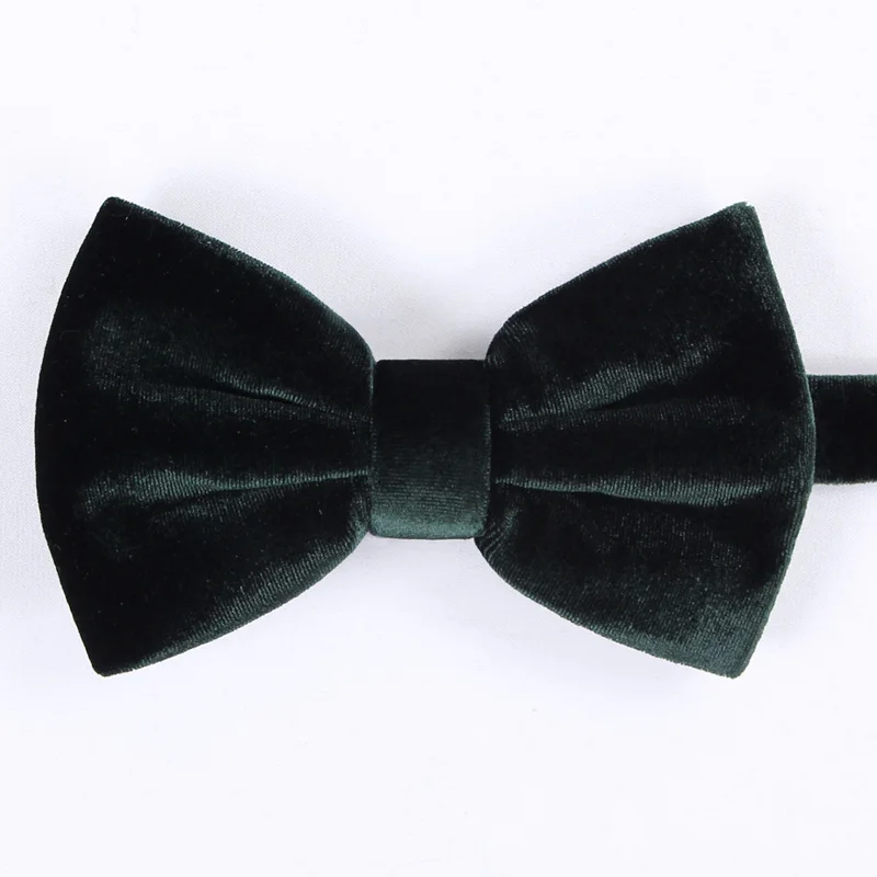 

2024 New Fashion Men's Bow Ties for Wedding Double Fabric Velvet Bowtie Club Banquet Bridegroom Butterfly Tie with Gift Box