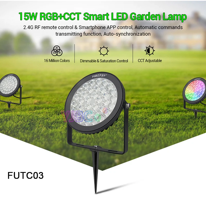 Miboxer 15 Вт RGB+ CCT умный светодиодный свет сада FUTC03 AC100~ 240V IP65 Водонепроницаемый светодиодный открытый лампа Сад Освещение - Испускаемый цвет: FUTC03