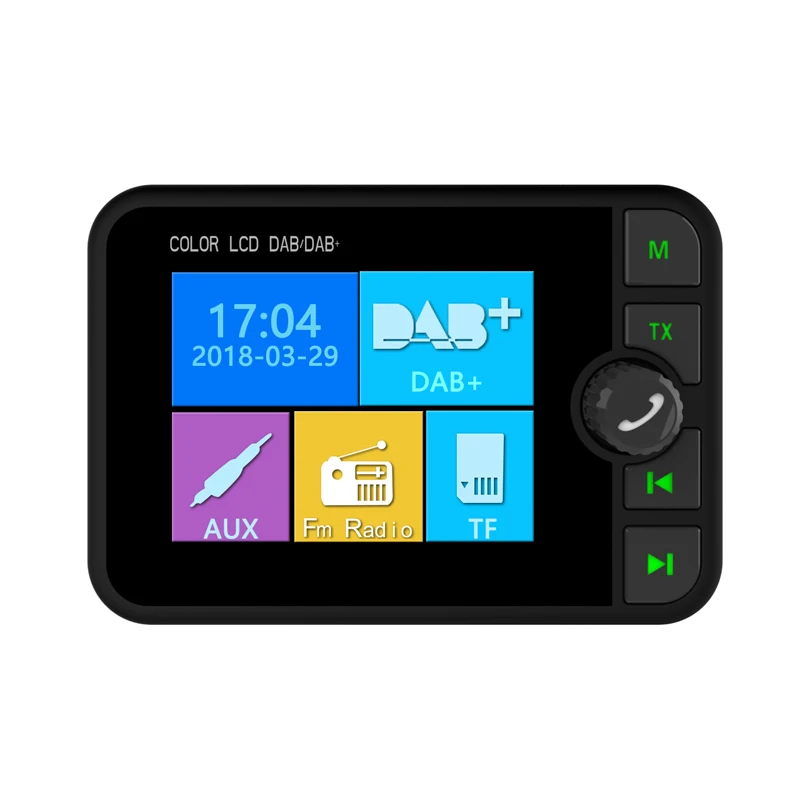 

Автомобильный цифровой радиоадаптер DAB с Bluetooth для потоковой передачи музыки в автомобиле DAB + радиоприемник с Bluetooth плеером FM-передатчиком