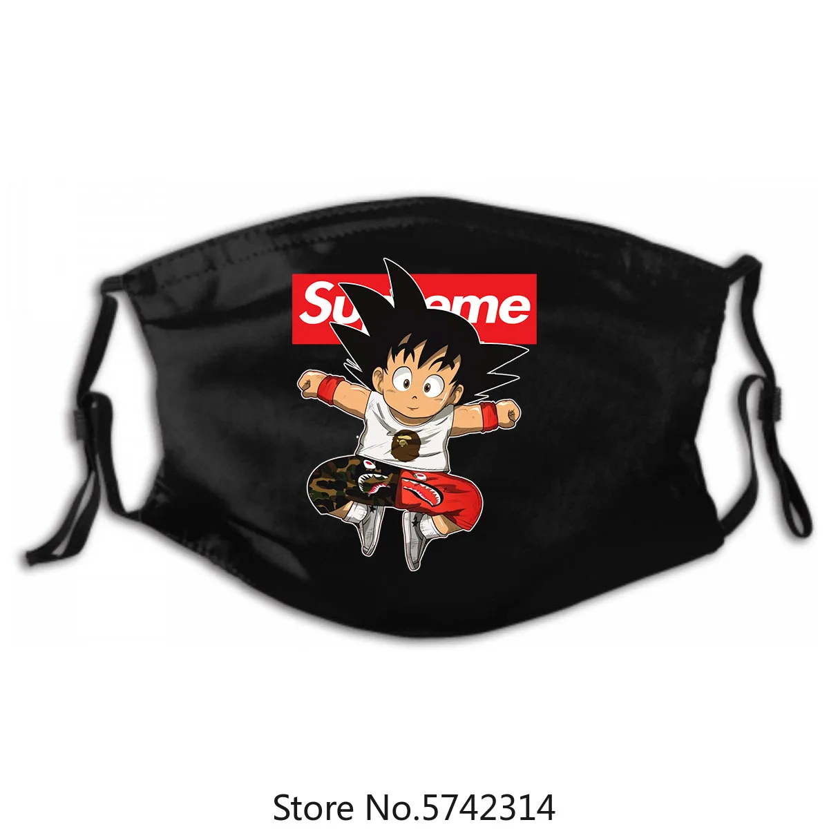

Super Dbz Hypebeast Baby Goku Youth Mask Size Unisex Tee Adults Kids Xs-3Xl Washable Reusable Mask with PM2.5 Filters 5 Layers