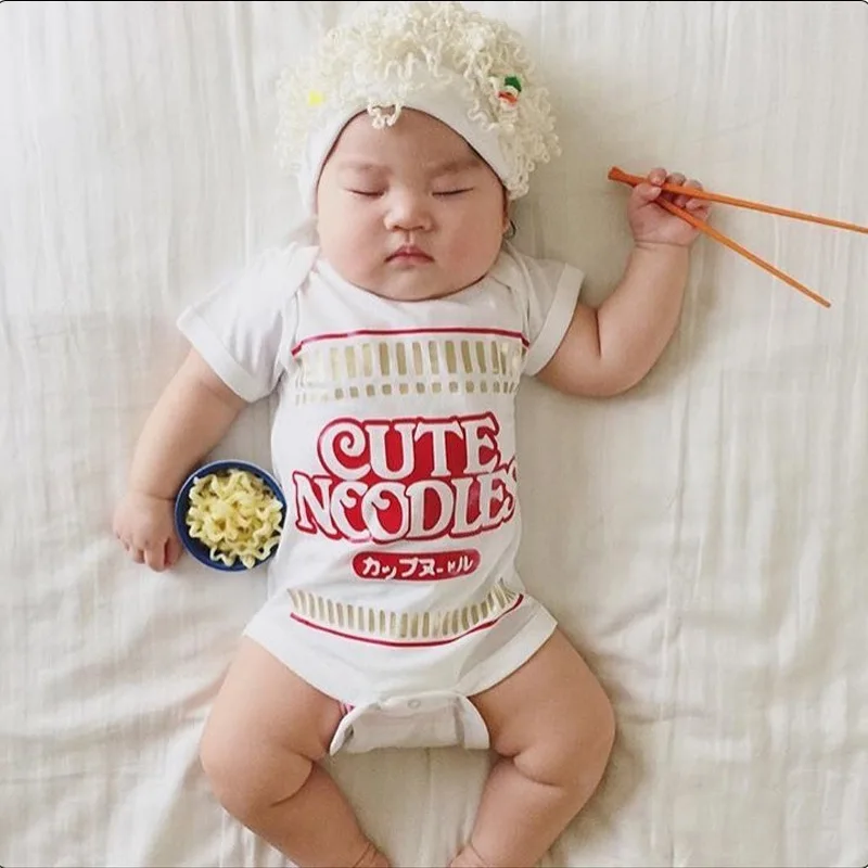 Cute White Baby Bodysuit Onesie for Newborns