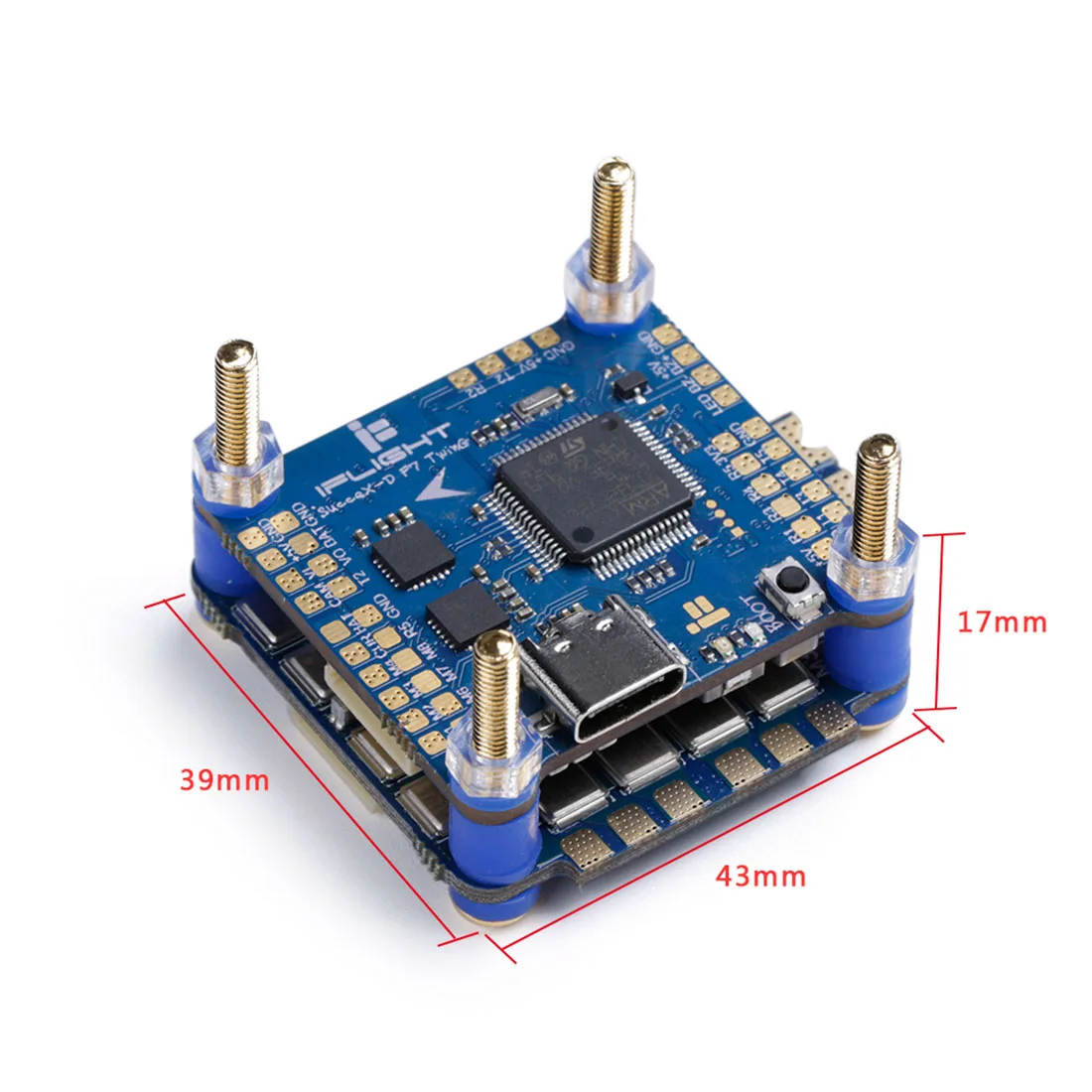 IFlight sucex-D F7 TwinG Stack с контроллером полета sucex-D F7 TwinG/sucex 50A 2-6S BLHeli_32 4 в 1 ESC для системы HD FPV