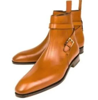 Men's Shoes New Fashion Handmade Pu Leather Classic Dress Boots Low Heel Stylish Casual Formal Chelsea Boots Zapatos