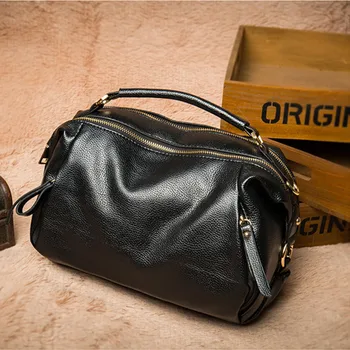 

New Women's Bag Lychee Print Simple One-shoulder Diagonal Cross Bag Solid Color Handbag