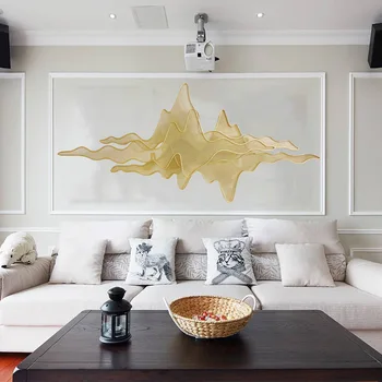 

Modern Minimalist Living Room Wall Metal Pendant Creative Club Porch Home Three-dimensional Rockery Wrought Iron Wall Decoration