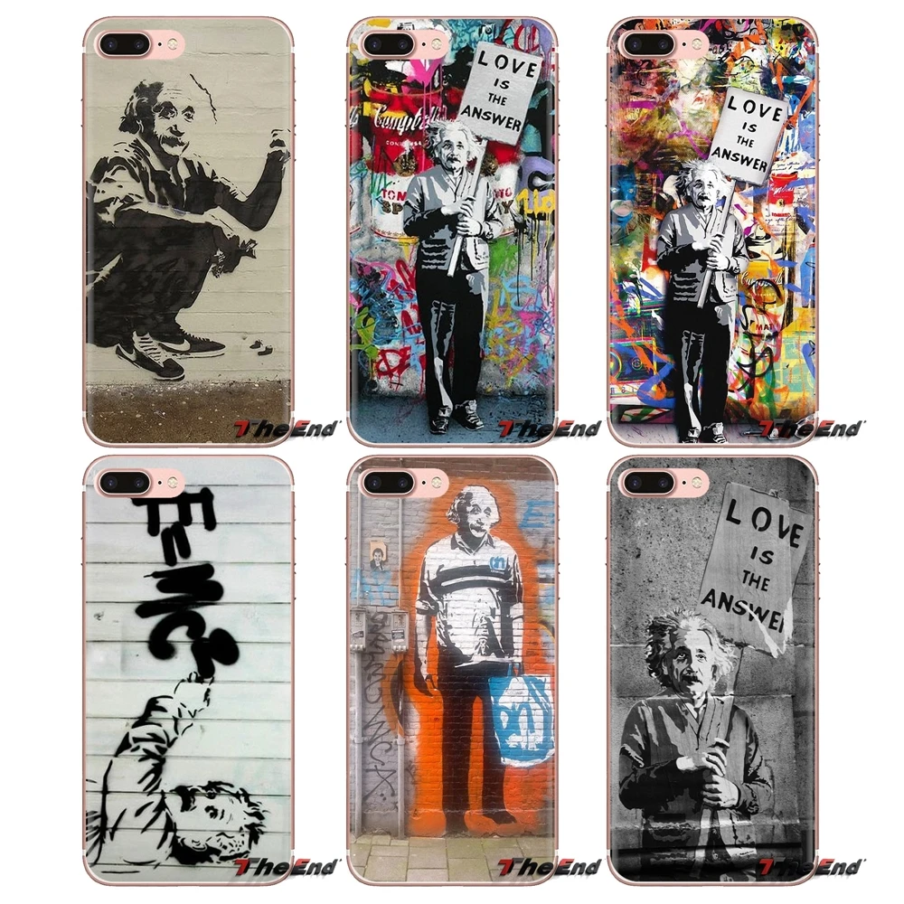 Для iPod Touch Apple iPhone 4 4s 5 5S SE 5C 6 6S 7 8 X XR XS Plus MAX Banksy Альберт Эйнштейн любовь ответ