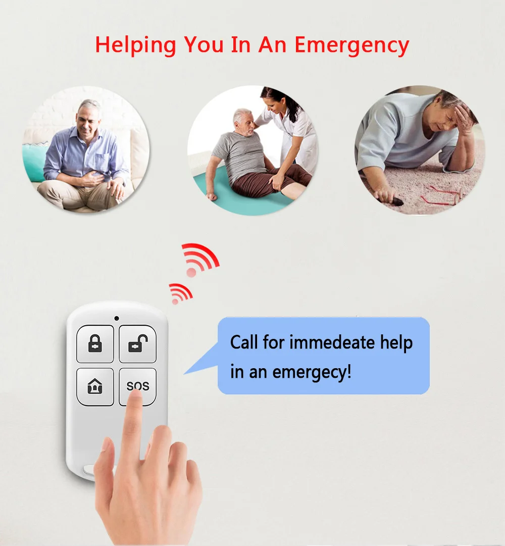 MULO Wireless Remote Control for Anti-Theft Door and Window PF50 Safety Security Alarm System 433MHz 80-150m distance - Famidy.com