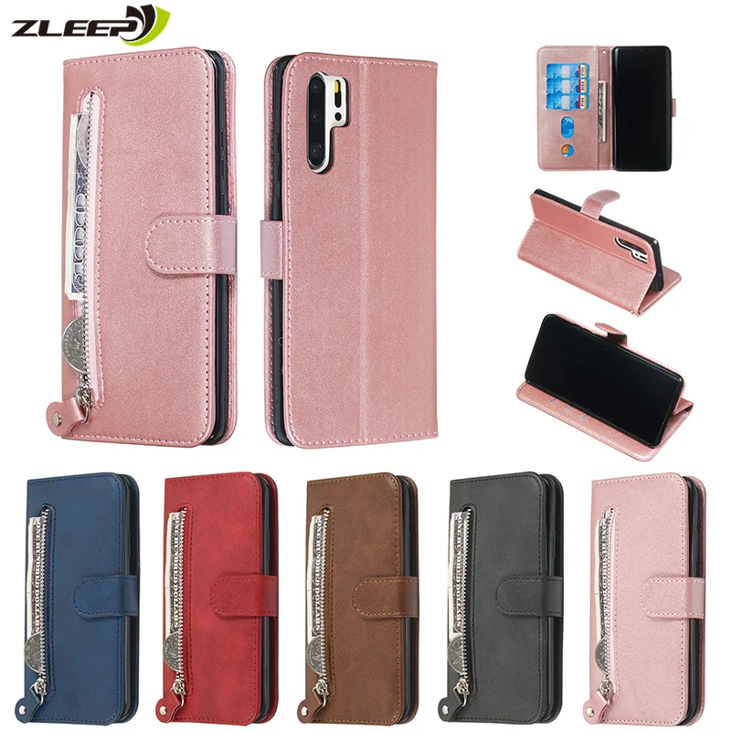 

Flip Wallet Hawei P Smart Z Plus Zipper Case For Huawei P20 P30 Lite Pro Y5 Y6 Y7 Y9 Pro Prime 2019 PU Leather Phone Cover Shell