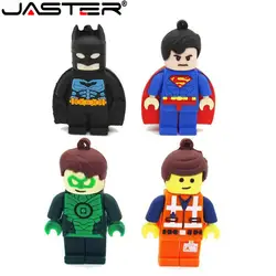 JASTER Флешка Капитан Америка/Железный человек/Супермен/Бэтмен/Человек-паук 4G 8G 16G 32G 64G Usb 2,0 Usb flash, бесплатная доставка