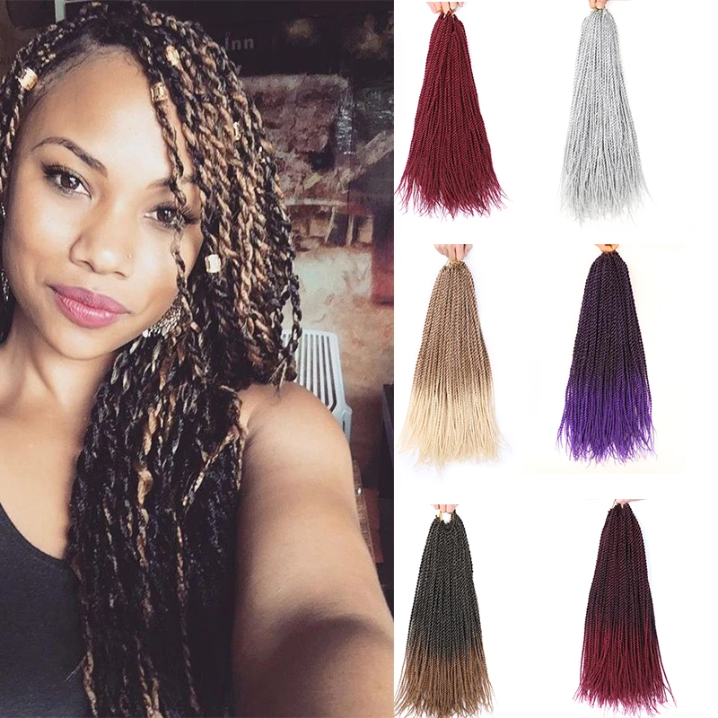 22inch Senegalese Twist Crochet Braids Ombre Braiding Hair