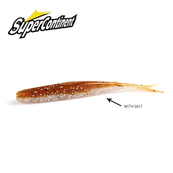HOT OFFER ❤️ 2019 NEW Supercontinent HP MiNNOW small soft squid tail fish 75mm road soft bait 1.8g 15pcs Temptation fork tail soft bait - discount item 40% OFF Sports & Entertainment