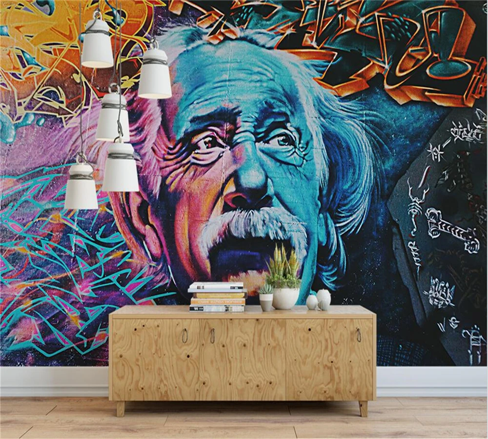 

beibehang Fashion wallpaper personality graffiti brick wall American custom murals living room background wall decoration