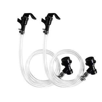 

Liquid Line Picnic Tap Ball Lock Quick Disconnect Homebrew Faucet Food Grade Clear Tube Kit for Keg Wine Making Soda Dispensing