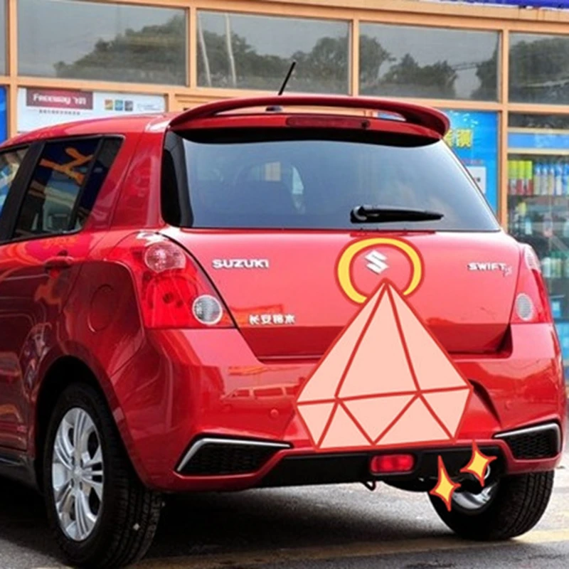 Per Spoiler Swift Materiale Abs Di Alta Qualità Car Rear Wing Swift Primer Colore Spoiler Posteriore Per Suzuki Swift Spoiler 2007-2013