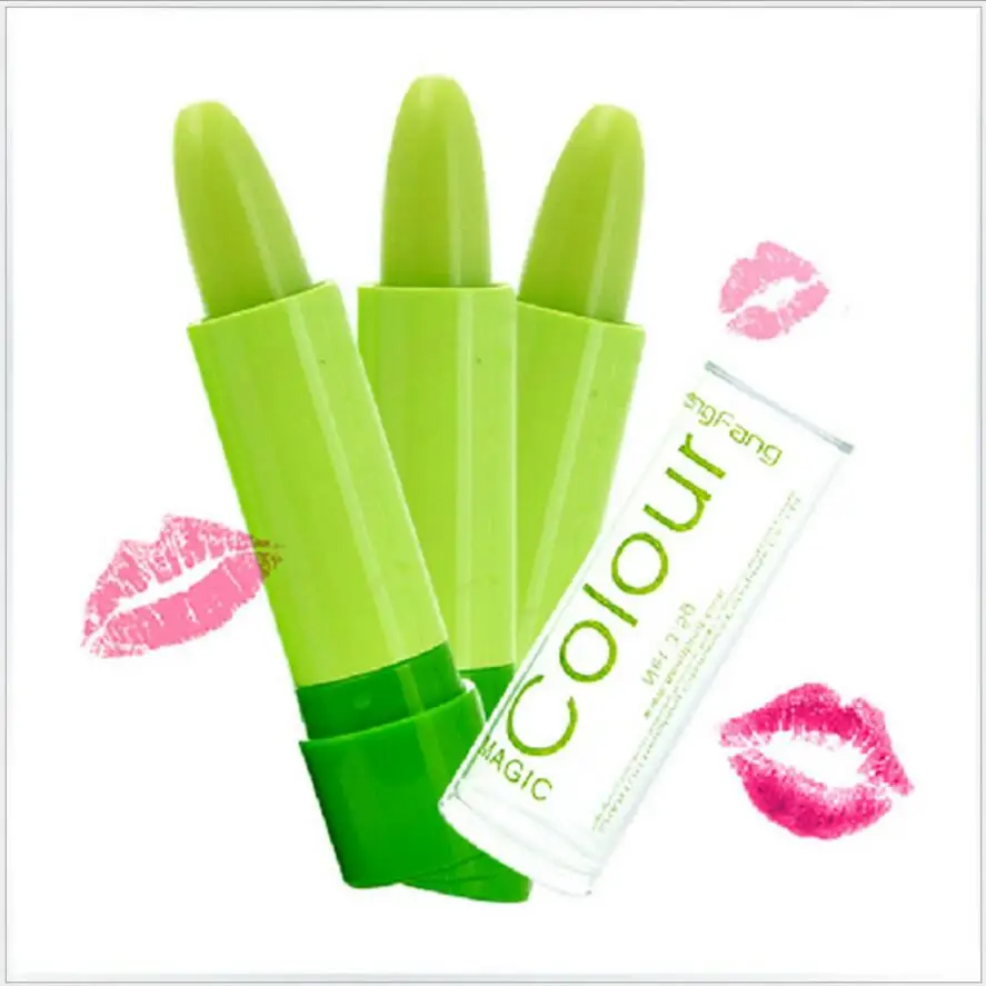Brand New Hot Sale Lip Balm Magic Change Color Lipstick Green Paste