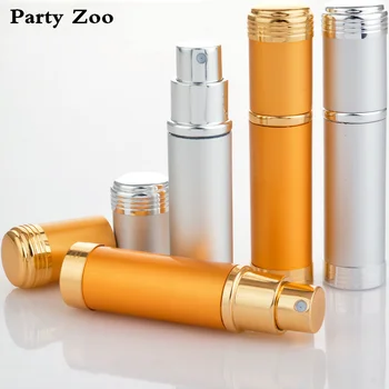 

90 X 5ml High-grade Spiral Pattern Empty Refillable Perfume Sub-bottle Gold/Silver Travel Portable Glass Spray Bottle