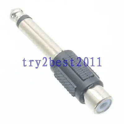 DHL/EMS 100 шт адаптер 6,35 мм 1/" штифт для RCA TV jack pin Mono для аудио видео-C1