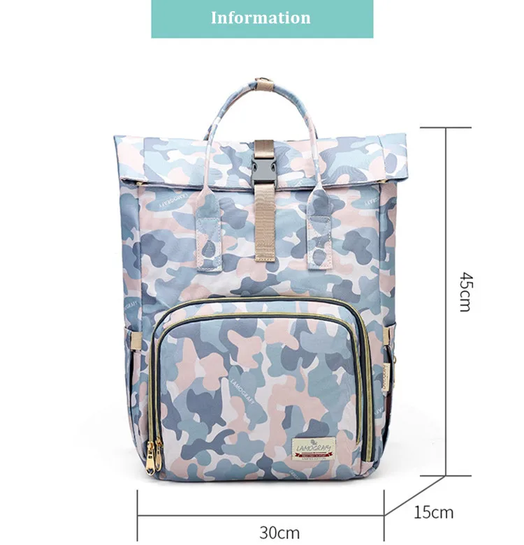 Nylon Baby Diaper Bag for Mom Maternity Bags Laptop Backpacks Nappy Changing Organizer Mummy Wet Mother Travel Bag