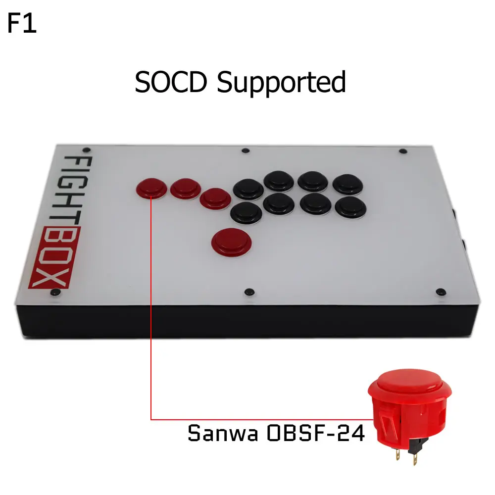 Игровой джойстик FightBox F1, для PS4, PS3, ПК, Sanwa OBSF-24, 30 ...