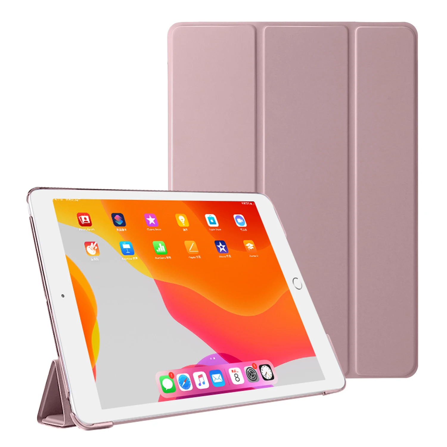 Lightweight Case For iPad 10.2 inch 7th Gen 2019 Tri-fold PU Leather Smart Cover Have Wake Up Sleep For iPad A2197 A2198 A2200