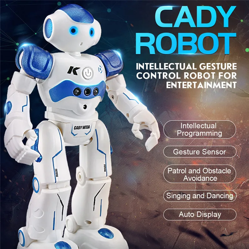 R2 USB зарядка пение танцы управление жестами RC робот игрушка Синий Розовый для