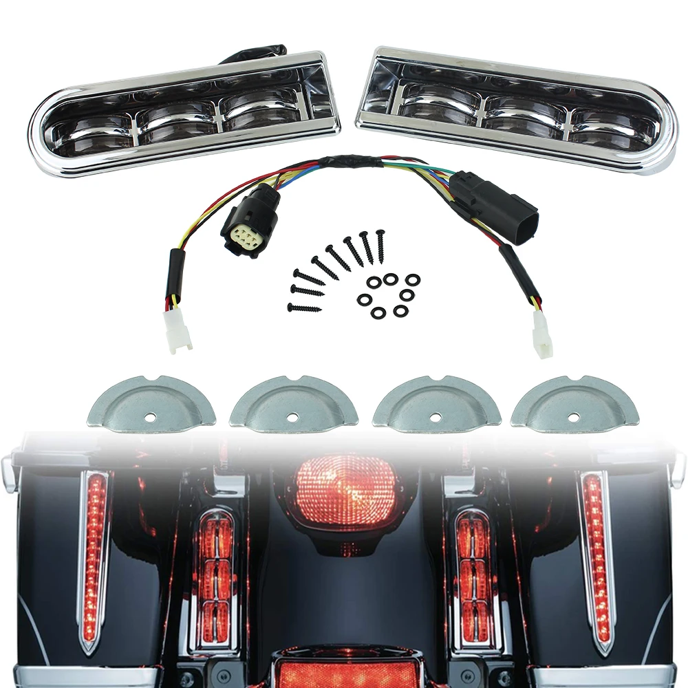 

LED Filler Light Inserts Motorcycle Saddlebag Filler Tail lights Running Light For Touring Electra Glide Road King 2014-2017