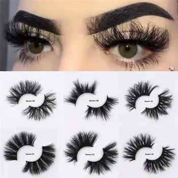 

3D 25mm Long Mink Eyelashes Cruelty Free Lashes Mink Lashes Soft Big Dramatic volumn strip thick fluffy false eyelash Makeup