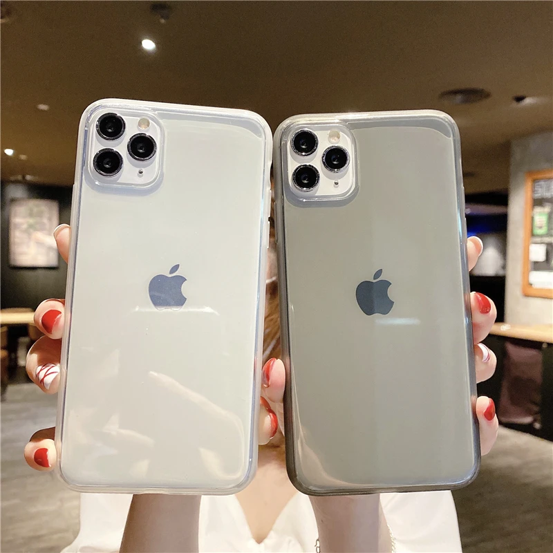 Shockproof Matte Phone Case For iPhone 12 Mini 11 Pro Max XR XS 6 6S 7 8 Plus X SE 2020 Transparent Soft Silicone Back Cover | Мобильные
