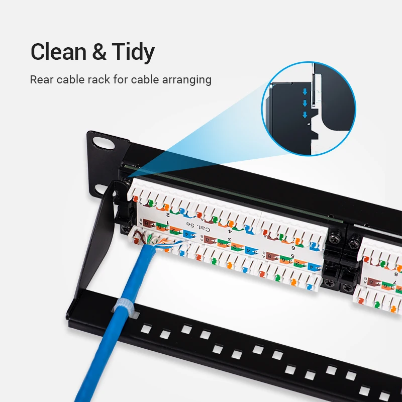Vention 19in 1U стойка 24 порта CAT6A патч-панель RJ45 сетевой кабель адаптер Keystone разъем ethernet распределительная рамка отправка инструмента