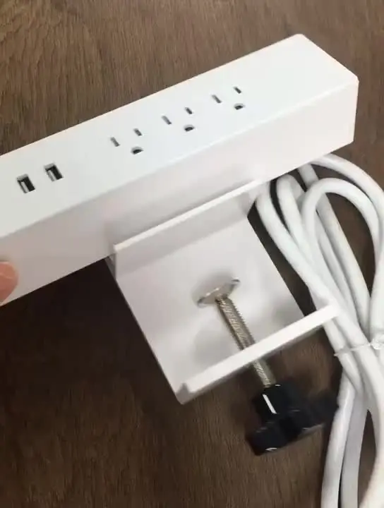 

Approval Clamp on Desktop Sockets Power 2 Port USB Charger 3 Outlet Strip