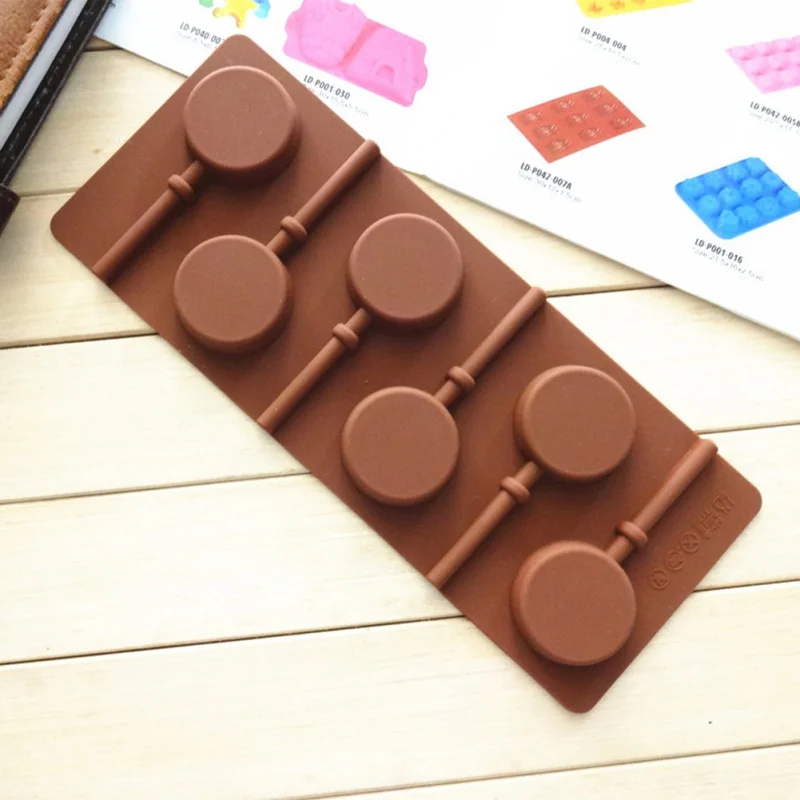 

Round Silicone lollipop Mold Chocolate Soap Pudding Candy Jelly Production DIY Cake Ice Cookie Mold Baking Pan Baking Supplies