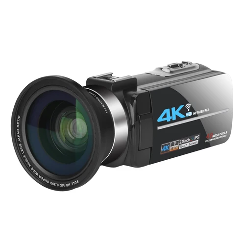 KOMERY 4K 캠코더 브이로그 비디오 카메라, 유튜브 56MP 18X IR 나이트 비전 디지털 카메라, 휴대용 웹캠, 와이파이 기능 8